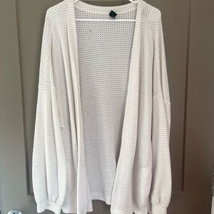 Cream Wild Fable waffle knit cardigan
